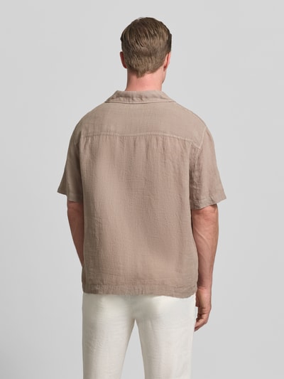 HUGO Regular Fit Freizeithemd aus reinem Leinen Modell 'EXOLINO' Hellbraun 5