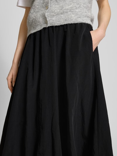 FREE/QUENT Midirok met elastische band, model 'Mindy' Zwart - 3