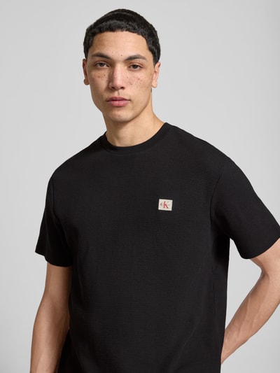Calvin Klein Jeans Regular Fit T-Shirt mit Logo-Patch Black 3