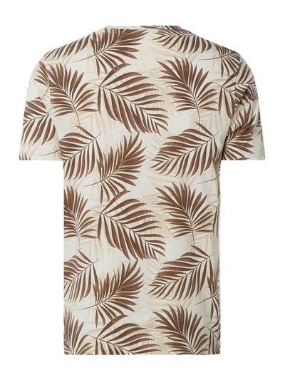 MCNEAL Regular Fit T-Shirt mit Allover-Muster Modell 'Justus' Ecru 3