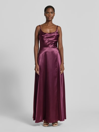 Hey Kyla Abendkleid mit Spaghettiträgern Pflaume 4