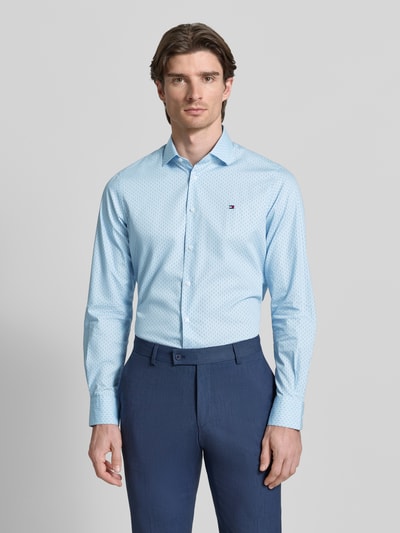 Tommy Hilfiger Tailored Fit Businesshemd aus reiner Baumwoll-Popeline Bleu 4