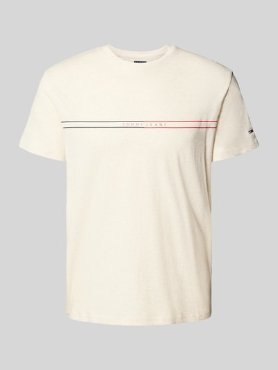 Tommy Jeans Regular Fit T-Shirt aus reiner Baumwolle Offwhite Melange 2