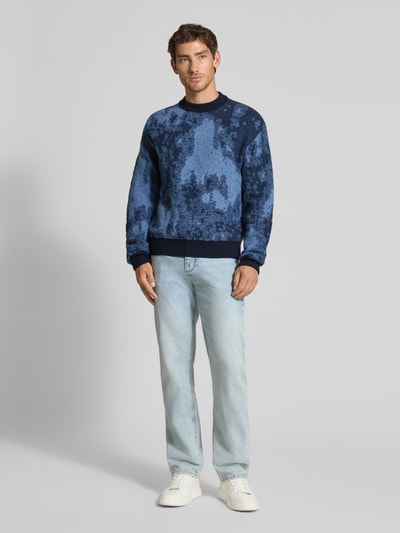 BOSS Orange Loose Fit Strickpullover mit Woll-Anteil Modell 'KRADAR' Marine 1