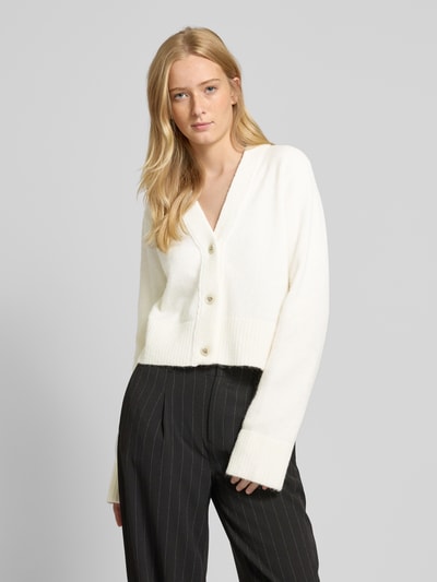 Calvin Klein Jeans Cardigan mit V-Ausschnitt Ecru 4