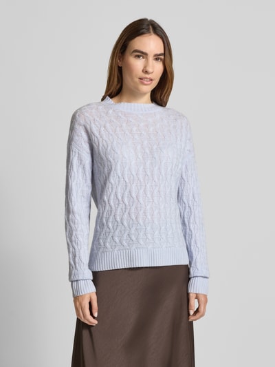 Christian Berg Woman Strickpullover aus Kaschmir mit Rundhalsausschnitt Hellblau 4