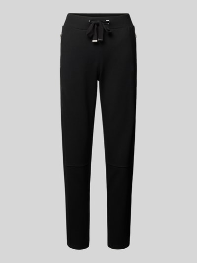 monari Stoffen broek met elastische band Zwart - 2