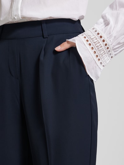 Zero Spodnie materiałowe z wpuszczanymi kieszeniami w stylu francuskim Granatowy 3