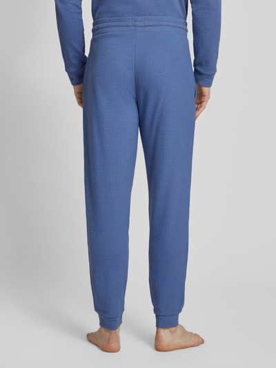 HUGO Relaxed Fit Sweatpants mit Strukturmuster Modell 'Austin' Jeansblau 5