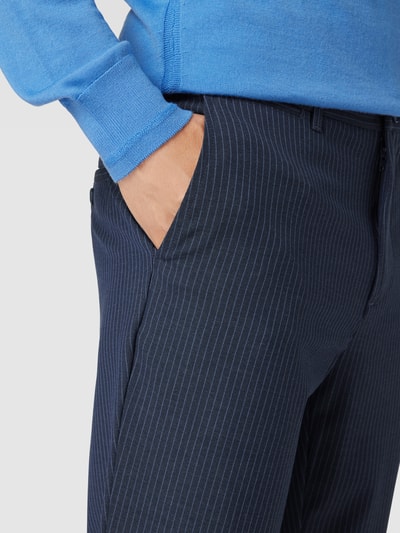 Matinique Stoffen broek met streepmotief, model 'liam' Blauw - 3