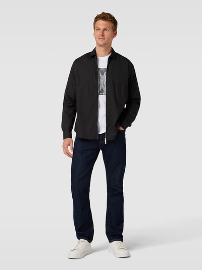 ARMANI EXCHANGE Overhemdjack met platte kraag Zwart - 1