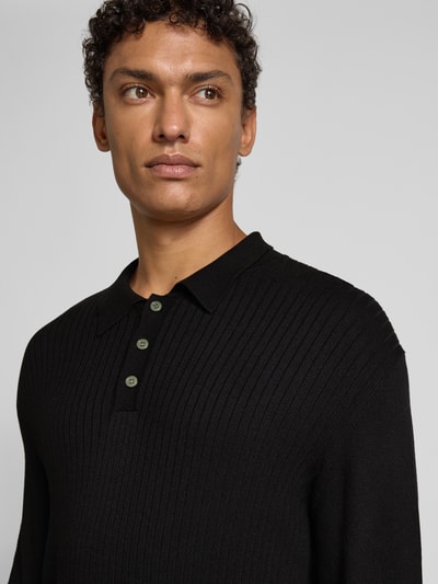 Jack & Jones Premium Strickpullover mit Kentkragen Modell 'EDGAR' Black 3