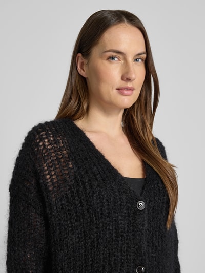 Weekend Max Mara Kardigan z mieszanki moheru i wełny w kroju regular fit Czarny 3