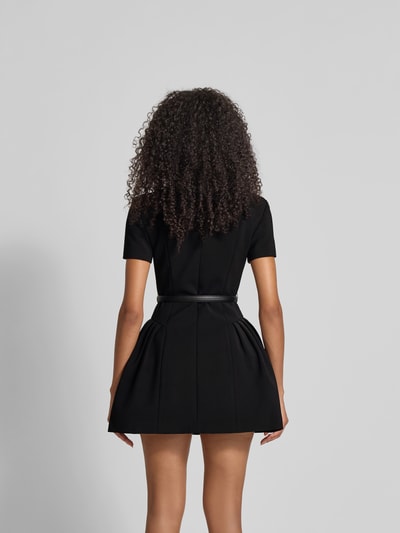 Self-Portrait Minikleid mit doppelter Knopfleiste Black 5