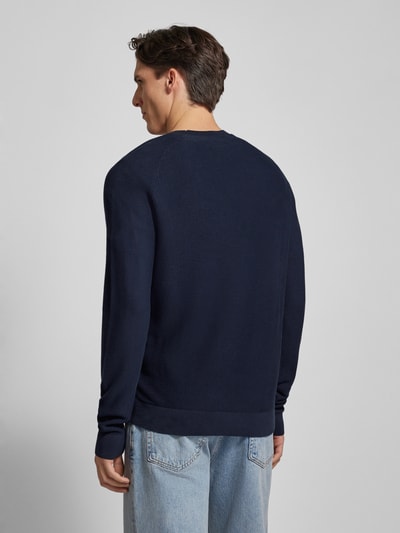 s.Oliver RED LABEL Gebreide pullover met ribboorden Marineblauw - 5