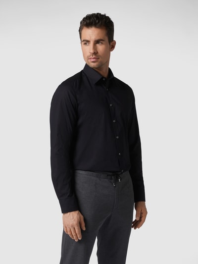 OLYMP Level Five Slim fit zakelijk overhemd van popeline Zwart - 4