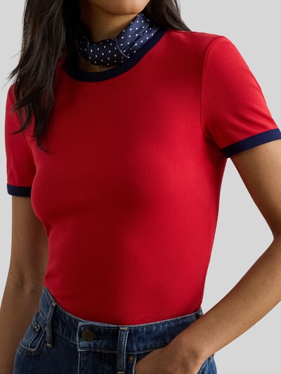 Lauren Ralph Lauren Slim Fit T-Shirt aus Baumwoll-Mix Rot 3