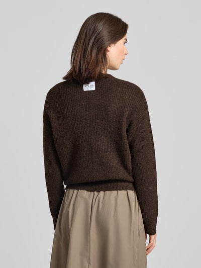 VILLA SOPHIE Strickjacke aus Viskose-Mix Modell 'NAOMI' Dunkelbraun 5