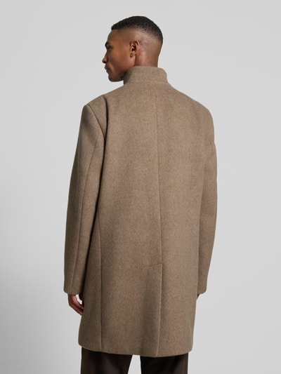 HUGO Regular Fit Mantel aus Woll-Mix Modell 'MINTRAX' Beige 5