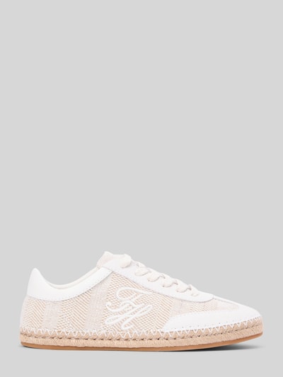 Produktfoto, Sneaker mit Logo Stickerei van Tommy Hilfiger in tweekleurige look met gestikt logo, afgeronde punt, plat, vetersluiting