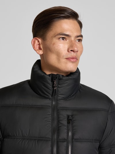 Tom Tailor Regular fit gewatteerd jack met opstaande kraag Zwart - 3