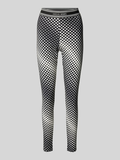 Marc Cain Skinny Fit Leggings mit elastischem Label-Bund Black 2