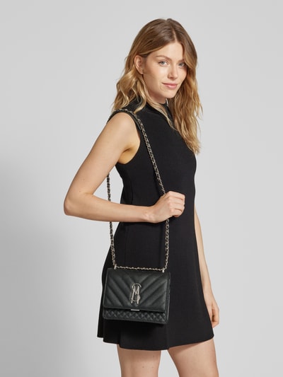 Steve Madden Handtasche mit Label-Applikation und Steppnähten Modell 'BAMARA' Black 1