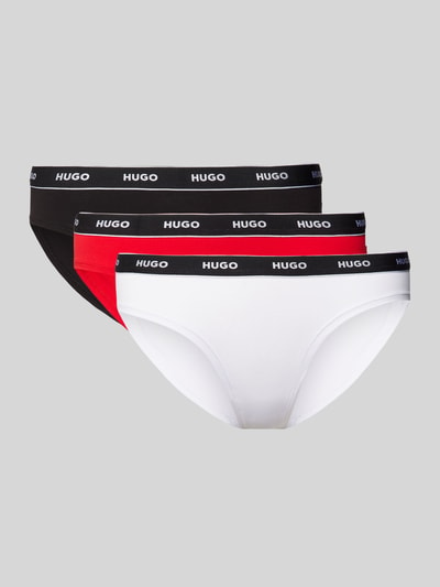 HUGO Slip mit elastischem Label-Bund im 3er-Pack Rot 1