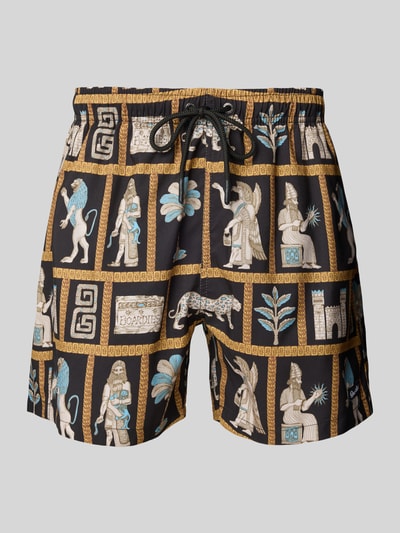 BOARDIES Badehose im Allover-Look Modell 'Mesopotamia' Black 2
