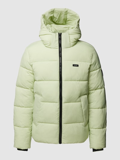 CK Calvin Klein Steppjacke mit Kapuze und Storm Cuffs Neon Gruen 2