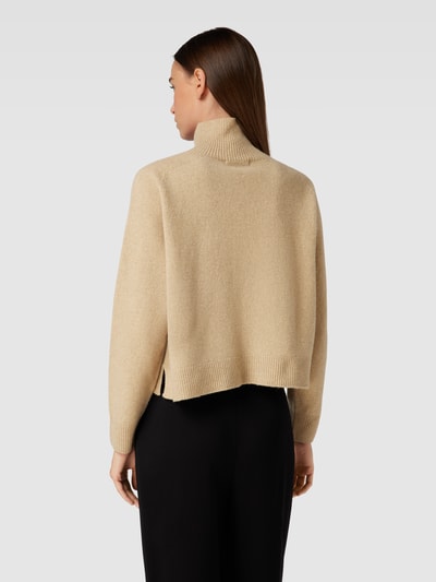 Drykorn Sweter z dzianiny z czystej żywej wełny model ‘LYZIMA’ Camel melanż 5