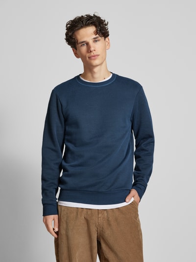 Blend Sweatshirt mit Strukturmuster Marine 4