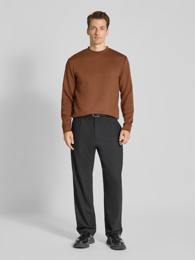 SELECTED HOMME Regular Fit Sweatshirt aus Viskose-Mix Modell 'EMANUEL' Dunkelorange 1