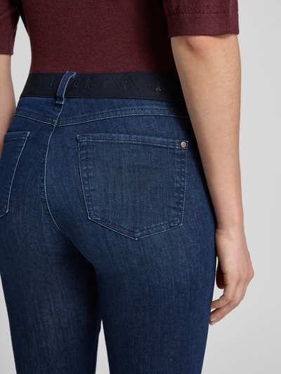 Angels Slim fit jeans met elastische band Donkerblauw - 3