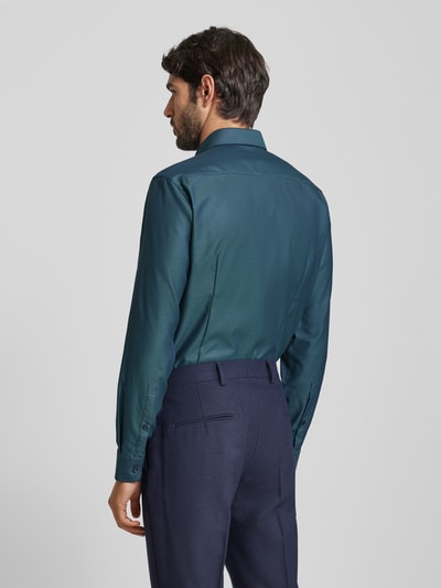 Jake*s Slim fit zakelijk overhemd met kentkraag Petrol - 5