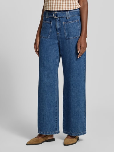Jake*s Casual Jeans mit aufgesetzten Taschen und Gürtel Jeansblau 4