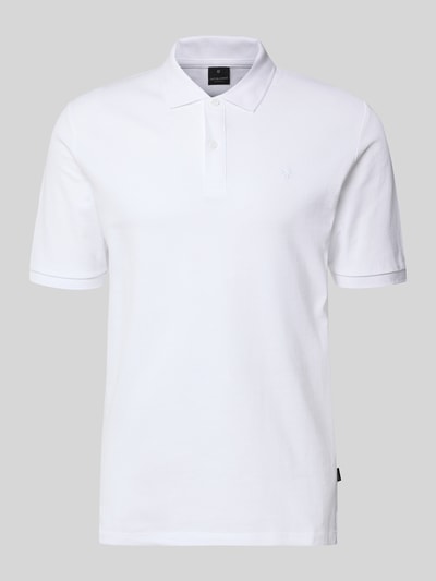 Produktfoto, Slim Fit Poloshirt mit Stitching von Jack & Jones Premium in Weiß aus Reine Baumwolle mit Knopfleiste, Rückenlänge 70 cm bei Größe M