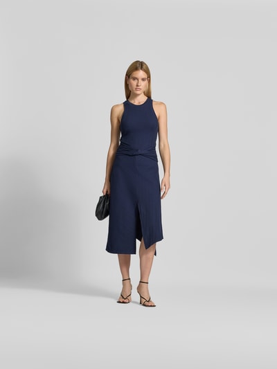 Victoria Beckham Midirock im asymmetrischen Design Dunkelblau 1