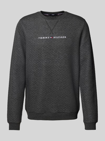 Tommy Hilfiger Sweatshirt mit Label-Stitching Anthrazit 2