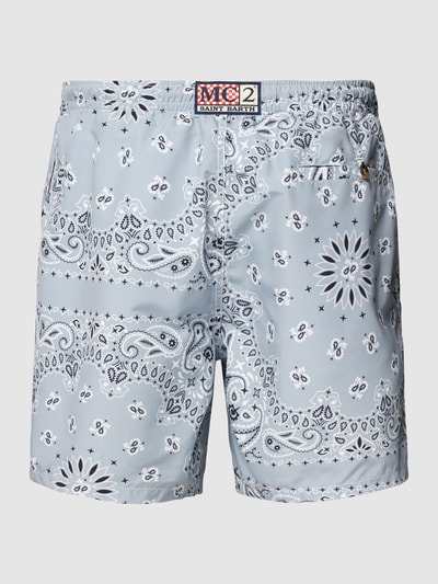 MC2 Saint Barth Badehose mit Allover-Print Modell 'CAPRESE' Hellgrau 3