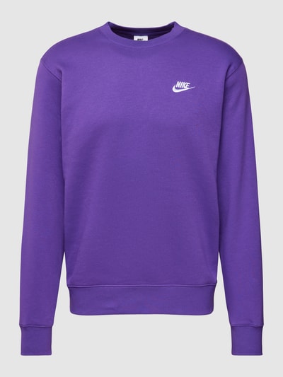 Nike Bluza z wyhaftowanym logo model ‘NSW CREW’ Purpurowy 2