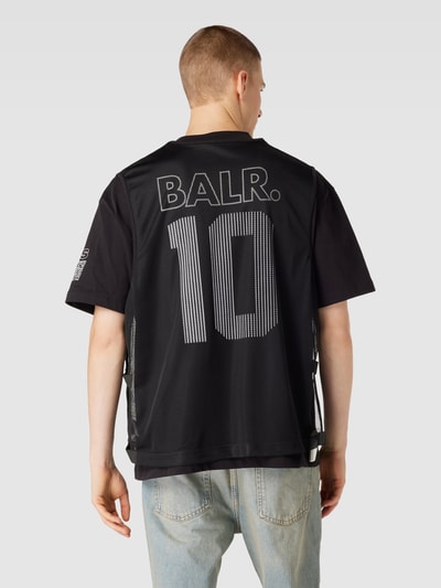 Balr. Oversized T-shirt met mesh, model 'Joey' Zwart - 5
