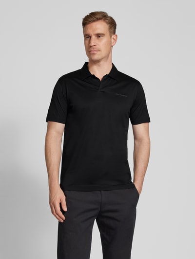 Karl Lagerfeld Regular fit poloshirt met labelprint Zwart - 4