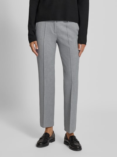 Cambio Spodnie materiałowe o skróconym kroju model ‘FARAH’ Średnioszary melanż 4