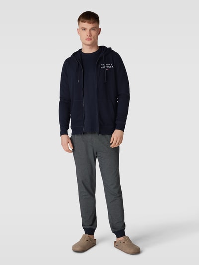 Tommy Hilfiger Sweatjack met steekzakken opzij Donkerblauw - 1