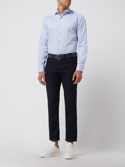 Eton Slim Fit Business-Hemd aus Twill Bleu 1
