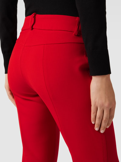 Cambio Stoffen broek met persplooien, model 'FARAH' Rood - 3