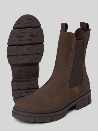 Tamaris Chelsea boots van echt runderleer Donkerbruin - 4