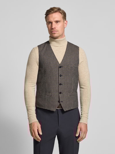 CG - Club of Gents Gilet met paspelzak op de borst, model 'Morley' Metallic blauw - 4