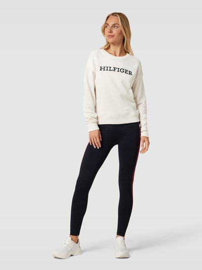 Tommy Hilfiger Sweatshirt aus Baumwolle mit Label-Detail Offwhite 1